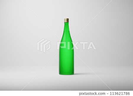 Sake No Label Mockup 3D Rendering 113621786