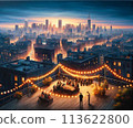 Illuminated buildings in Xiamen 113622800