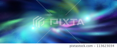 Space disco background with halftone pattern overlay Space disco background with halftone pattern overlay 113623034