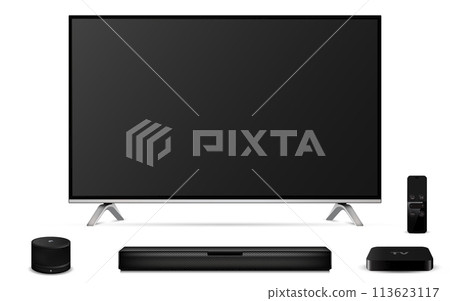 Smart oled tv with sound bar, tv set-top box and smart speaker Smart oled tv with sound bar, tv set-top box and smart speaker 113623117