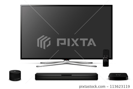 Realistic smart tv, sound bar, tv player box and smart speaker Realistic smart tv, sound bar, tv player box and smart speaker 113623119