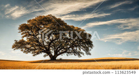 Landscape bathed in the glow of a radiant sun embodying minimalism Landscape bathed in the glow of a radiant sun embodying minimalism 113623549
