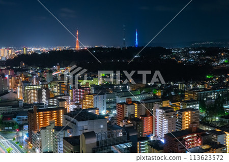 Night view from the SS30 observation lobby in Sendai, Miyagi Prefecture 113623572