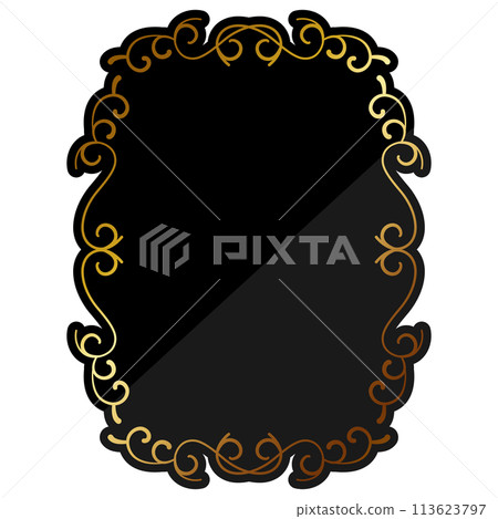 Luxury frame black and gold 113623797