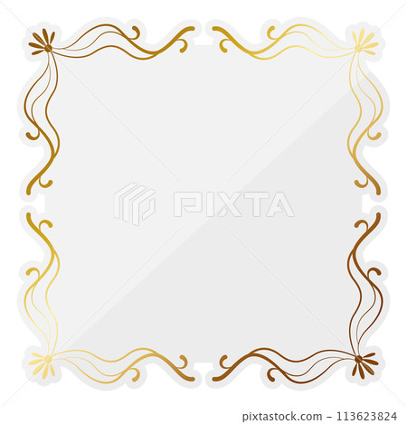 Luxury frame white and gold Luxury frame white and gold 113623824
