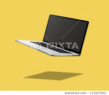 Levitation laptop mockup 113623942