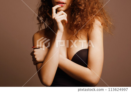 beautiful sexy young woman body part. sexual girl neckline beautiful sexy young woman body part. sexual girl neckline 113624997