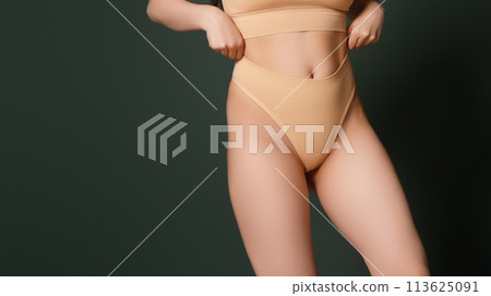 Body Shaping Spa And Slimming. Closeup cropped of Body Shaping Spa And Slimming. Closeup cropped of 113625091