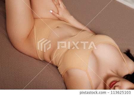 Beautiful woman with big breasts . Perfect body Beautiful woman with big breasts . Perfect body 113625103