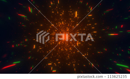 Abstract cyberspace with glowing lines and dots. Flying through an abstract energy field made of particles.High speed connection and data analysis technology digital abstract concept. Abstract cyberspace with glowing lines and dots. Flying through an abstract energy field made of particles.High speed connection and data analysis technology digital abstract concept. 113625235