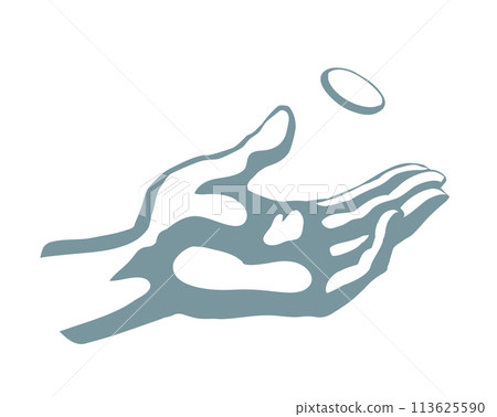 Vector drawing. The hand draws lots Vector drawing. The hand draws lots 113625590