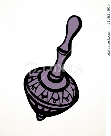 Vector drawing. Jewish holiday toy top 113625609