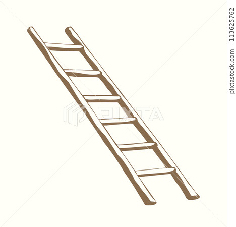 Ladder. Vector pen drawing icon 113625762