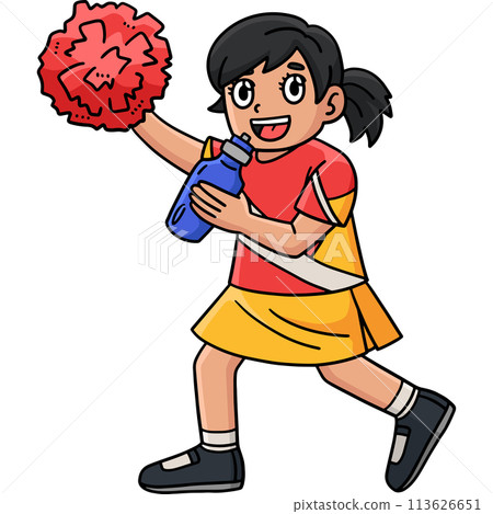 Cheerleader Girl Sports Bottle Cartoon Clipart Cheerleader Girl Sports Bottle Cartoon Clipart 113626651