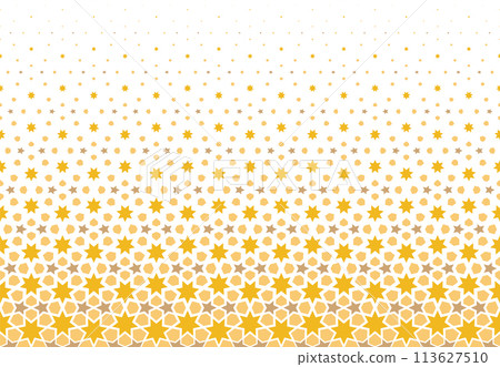 Geometric pattern of color figures on a white background. Seamless in one direction.SCALE method 113627510