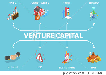 3D Isometric Flat Vector Illustration of Venture Capital, Funding Startup Company 3D Isometric Flat Vector Illustration of Venture Capital, Funding Startup Company 113627686