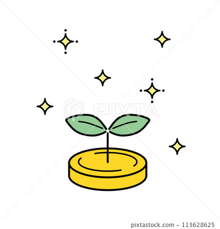 Image illustration of growing savings 113628625