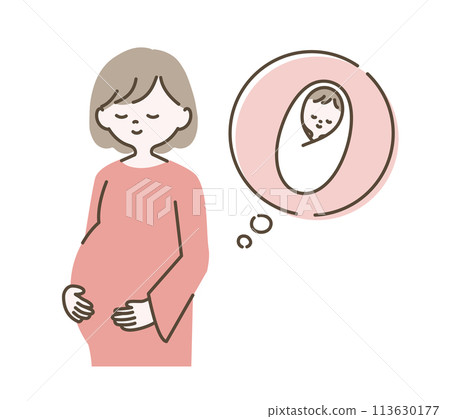 孕婦與嬰兒的插圖_1 孕婦與嬰兒的插圖_1 113630177