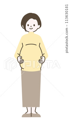 Pregnant woman illustration_2 113630181