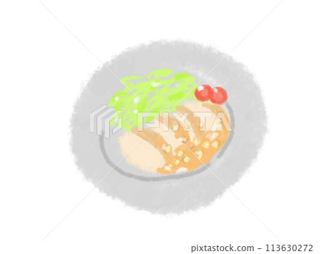 Chicken steak illustration 113630272