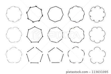 A set of cute floral hand-drawn vector frames for headings A set of cute floral hand-drawn vector frames for headings 113631095