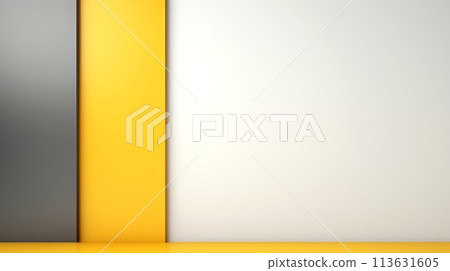 Modern yellow overlapping dimension line bar design background Modern yellow overlapping dimension line bar design background 113631605