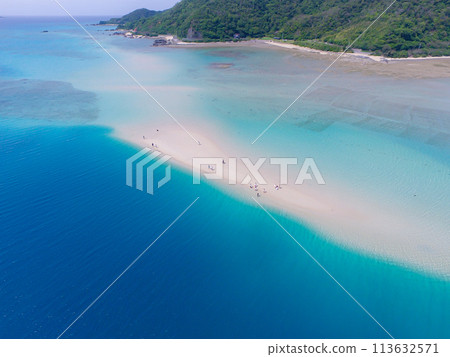 Amami Oshima Hidden Beach Aerial View 113632571