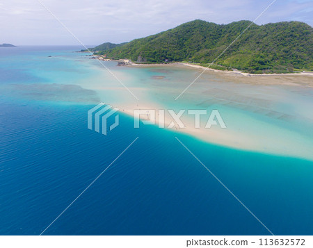 奄美大島角濱鳥瞰圖 奄美大島角濱鳥瞰圖 113632572