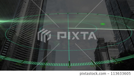 Image of data processing, cityscape and connections 113633605