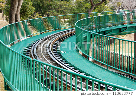 Amusement park playground track 113633777