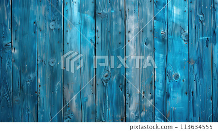 High quality photo of vibrant turquoise painted wooden planks, featuring the natural grain and rustic knots of the wood, perfect for lively and colorful design backgrounds High quality photo of vibrant turquoise painted wooden planks, featuring the natural grain and rustic knots of the wood, perfect for lively and colorful design backgrounds 113634555