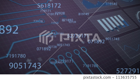 Image of data processing over grid 113635755