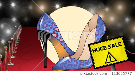 Image of blue shoes on black background 113635777