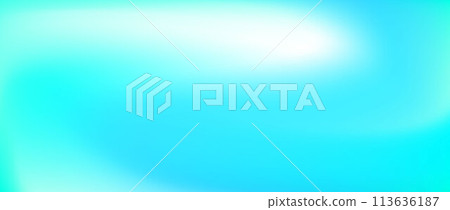 Bright teal gradient background. Vibrant fluid turquoise color wallpaper. Abstract smooth fresh mint backdrop. Blur vivid blue green marine concept texture for banner, poster, presentation. Vector 113636187