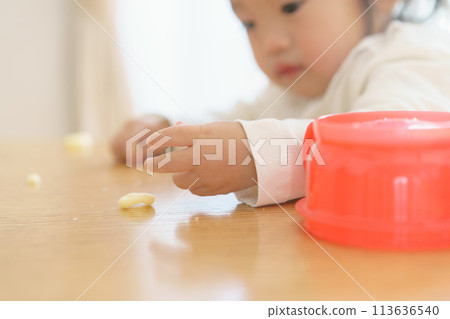 Baby to eat a snack 113636540