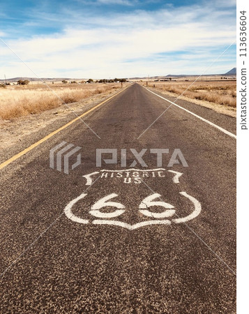 66 號公路是一條穿越非洲大陸的漫長而筆直的路線。 66 號公路是一條穿越非洲大陸的漫長而筆直的路線。 113636604