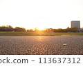 Sunset and asphalt 113637312