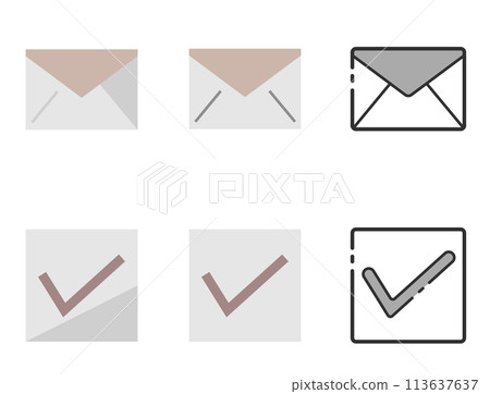 各種口味的圖示 | 郵件複選標記 各種口味的圖示 | 郵件複選標記 113637637