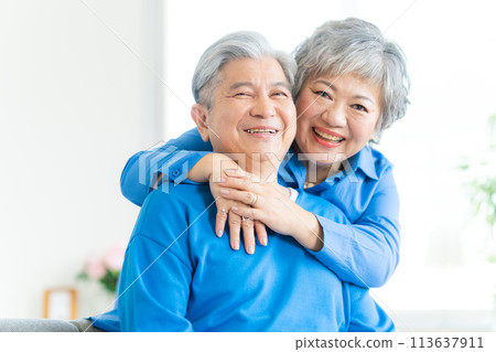 A smiling senior couple 113637911