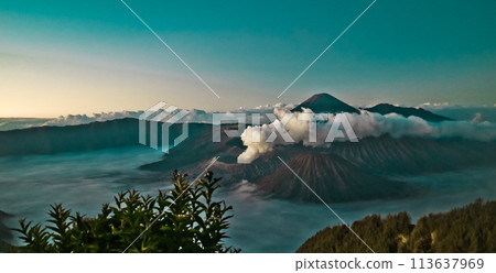 beautiful view of Mount Bromo-Semeru beautiful view of Mount Bromo-Semeru 113637969