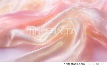 柔和的粉紅色美麗的絲綢背景 113638113