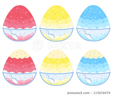 Illustration of shaved ice 113638474