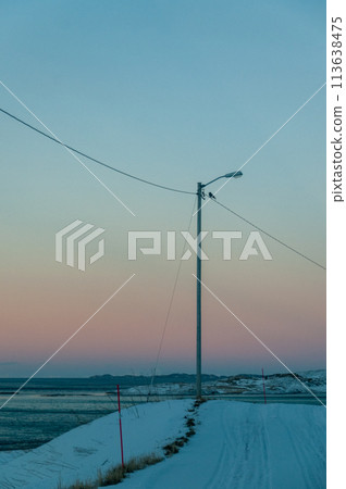 Norwegian winter landscape 113638475
