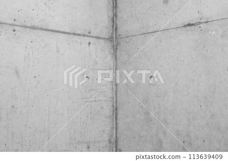 裸露混凝土房間的角落背景，單色 113639409