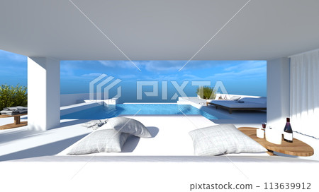 Rooftop pool 113639912