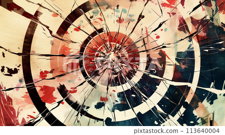 Artistic background and cracked illustration 113640004