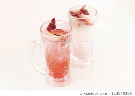 Sweet and sour strawberry frozen drink Sweet and sour strawberry frozen drink 113640396