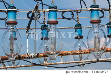 Fishing lights for squid fishing boats Fishing lights for squid fishing boats 113640576