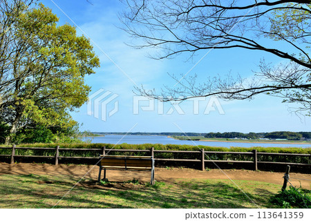 千葉縣:從高野山桃山公園展望台欣賞手賀沼湖的景色 千葉縣:從高野山桃山公園展望台欣賞手賀沼湖的景色 113641359