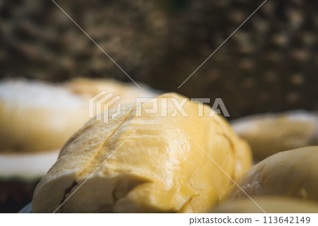 Durian is a king of fruit in Thailand and asia 113642149